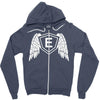 letter e with wings Zipper Hoodie