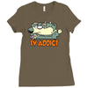 tv addict Ladies Fitted T-Shirt