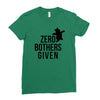 zero bothers given Ladies Fitted T-Shirt