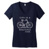 life is a beautiful ride Women's V-Neck T-Shirt