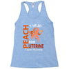 I Wear Peach For Uterine Cancer Awareness Racerback Tank