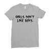girls dont like boys Ladies Fitted T-Shirt