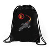a leaf on the wind Drawstring Bags