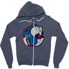 one shall stand, one shall fall Zipper Hoodie