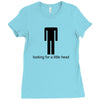 offensive t shirt lookng for a little head rude tee funny shirt Ladies Fitted T-Shirt