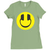 happy headphones Ladies Fitted T-Shirt
