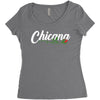 chicana with rose Women's Triblend Scoop T-shirt