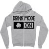 drink mode on Zipper Hoodie