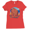 polygon bear graphic Ladies Fitted T-Shirt