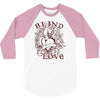 blind love fire heart 3/4 Sleeve Shirt