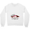 August Peeking Out Baby Girl Crewneck Sweatshirt