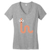 cacing bae senyum Women's V-Neck T-Shirt