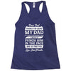 Dear Dad Thanks for Being My Dad Racerback Tank