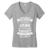 Super Cool Gran Of A Freaking Awesome Granddaughter Women's V-Neck T-Shirt