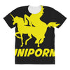 uniporn funny t unicorn comic porn horse myth ride canter animal All Over Women's T-shirt