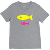 big fish little fish cardboard box V-Neck Tee