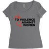no violence against women's Women's Triblend Scoop T-shirt