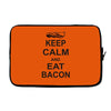 keep calm and eat bacon t shirt funny parody meat tee food pig hog bre Laptop sleeve