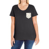 Free Birds Pocket Ladies Curvy T-Shirt