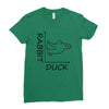 rabbit duck Ladies Fitted T-Shirt