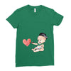 Cute Painter Ladies Fitted T-Shirt