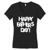 happy father&rsquo;s day 2 Women's V-Neck T-Shirt