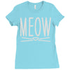 meow cute cat face Ladies Fitted T-Shirt