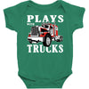 plays with trucks family matching Baby Bodysuit