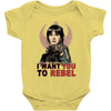 i want you to rebel Baby Bodysuit
