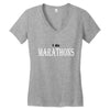 i do marathons Women's V-Neck T-Shirt