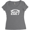 class of 2027 novelty high school elementary Women's Triblend Scoop T-shirt