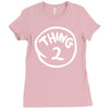 thing 1 and thing 2 red dr suess cat in a hat fancy fun Ladies Fitted T-Shirt