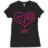 love (2) Ladies Fitted T-Shirt