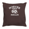 soccer takes balls Throw Pillow