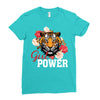 Girl Power White Write Ladies Fitted T-Shirt