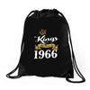 kings are born in 1966 Drawstring Bags