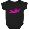 kayak chick Baby Bodysuit