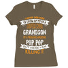 Super Cool Grandson Of A Freaking Awesome Pop Pop Ladies Fitted T-Shirt