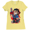 evil cartoon Ladies Fitted T-Shirt