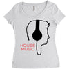 house music Women's Triblend Scoop T-shirt