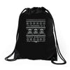 white christmas Drawstring Bags