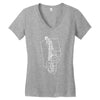saxophone player Women's V-Neck T-Shirt
