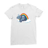 real unicorns have curves Ladies Fitted T-Shirt