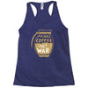make coffee not war Racerback Tank