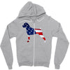 patriotic boxer Zipper Hoodie