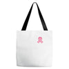 Pixeled Pink Ribbon Tote Bags