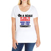 on a scale of one to america how free are you tonight Ladies Curvy T-Shirt