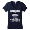 Super October Girl Women's V-Neck T-Shirt