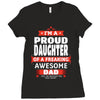proud daughter dad Ladies Fitted T-Shirt