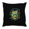 vintage frankenstein mask Throw Pillow